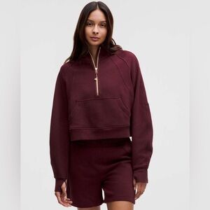 NWT Lululemon Scuba Half Zip Hoodie Garnet Gold Size XS/S